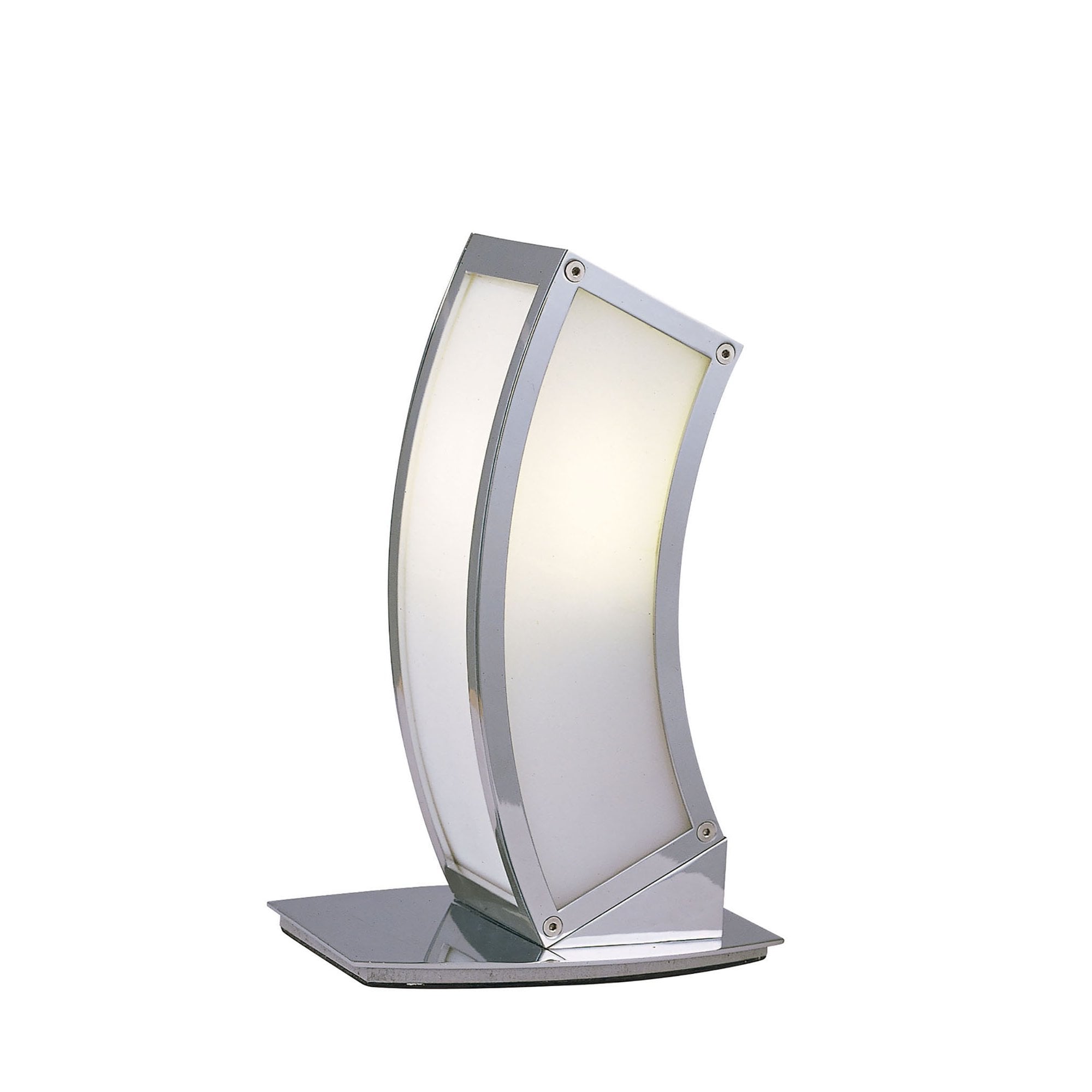 M8395/1 Duna GU10 Table Lamp 1 Light Polished Chrome/White Acrylic
