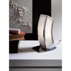 M8395/1 Duna GU10 Table Lamp 1 Light Polished Chrome/White Acrylic