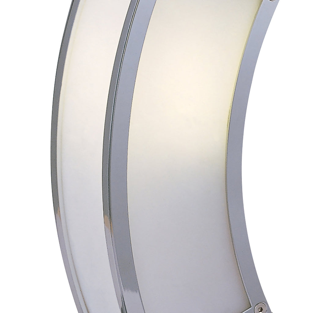M8395/1 Duna GU10 Table Lamp 1 Light Polished Chrome/White Acrylic