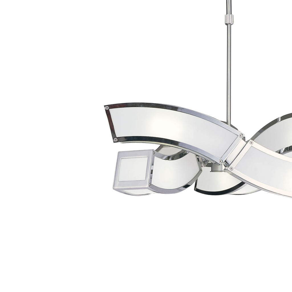 M8389/1 Duna GU10 Pendant 3 Arm 6 Light Polished Chrome/White Acrylic