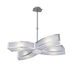 M8404/1 Duna GU10 Pendant 4 Light Polished Chrome/White Acrylic