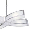 M8404/1 Duna GU10 Pendant 4 Light Polished Chrome/White Acrylic