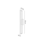 M7176 Durban Wall Lamp 20W LED Black