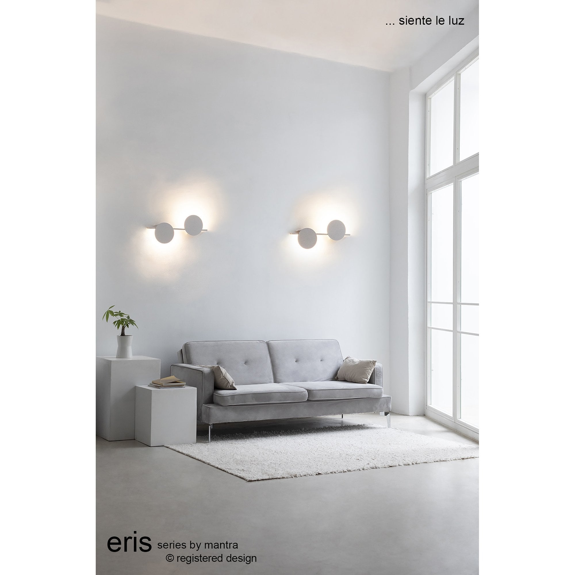 M7296 Eris 1 Light Wall Lamp 8W LED White
