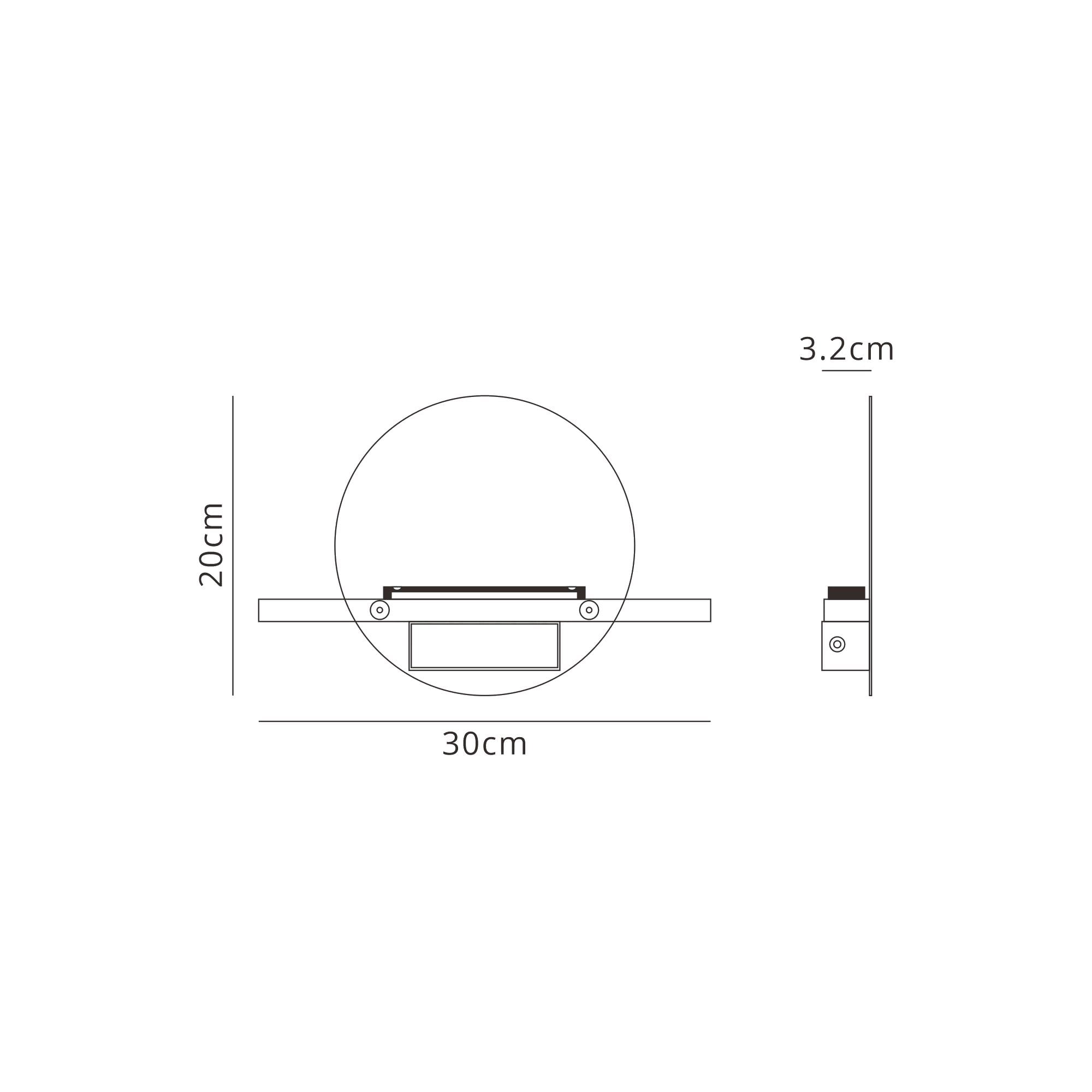 M7297 Eris 1 Light Wall Lamp 8W LED Black