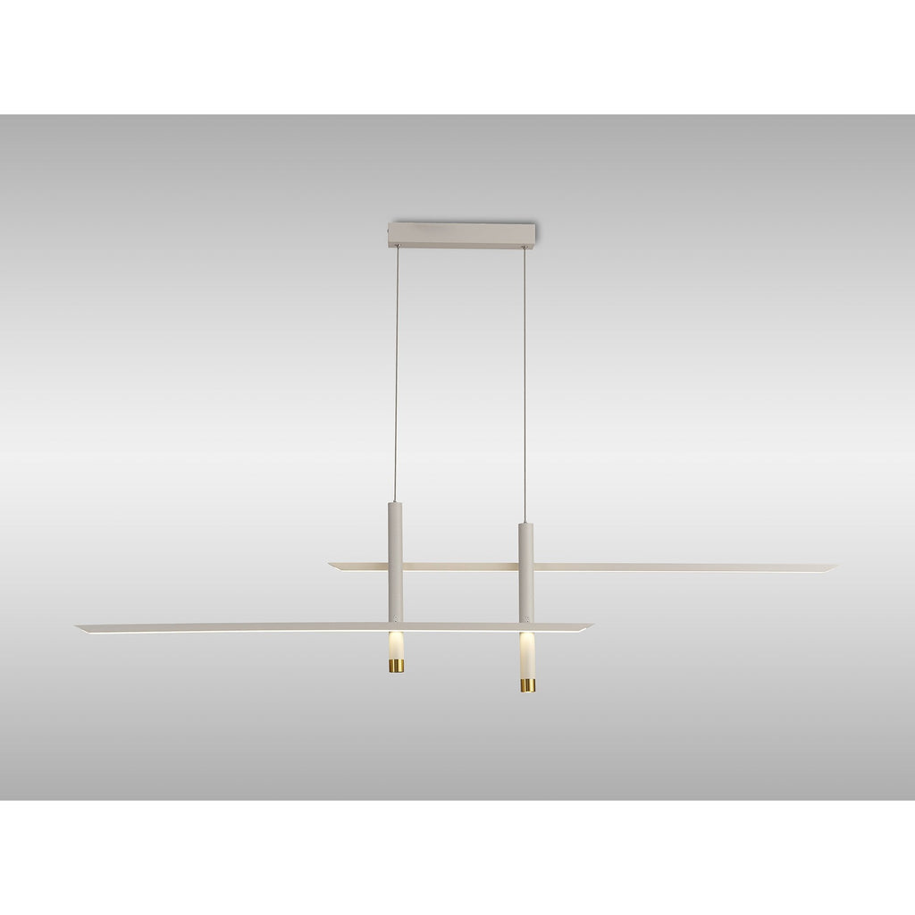 M7982 Esparta Linear Pendant 50W LED White / Gold