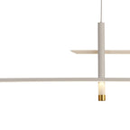 M7982 Esparta Linear Pendant 50W LED White / Gold