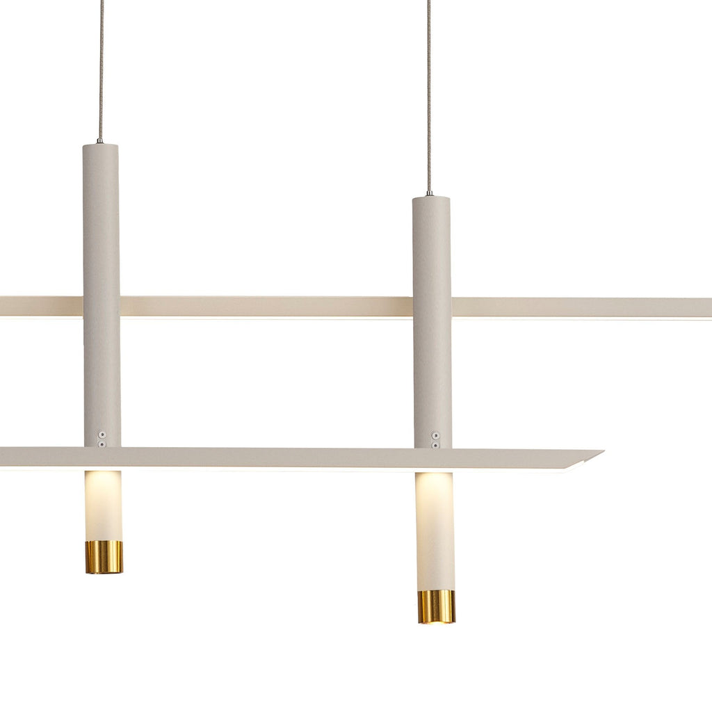 M7982 Esparta Linear Pendant 50W LED White / Gold