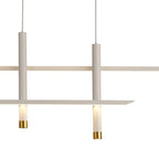 M7982 Esparta Linear Pendant 50W LED White / Gold