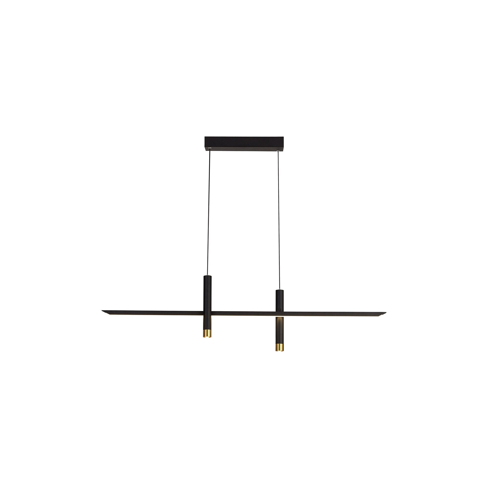 M7981 Esparta Linear Pendant 30W LED Black / Gold
