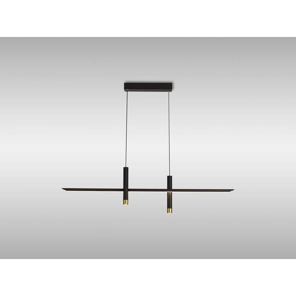 M7981 Esparta Linear Pendant 30W LED Black / Gold