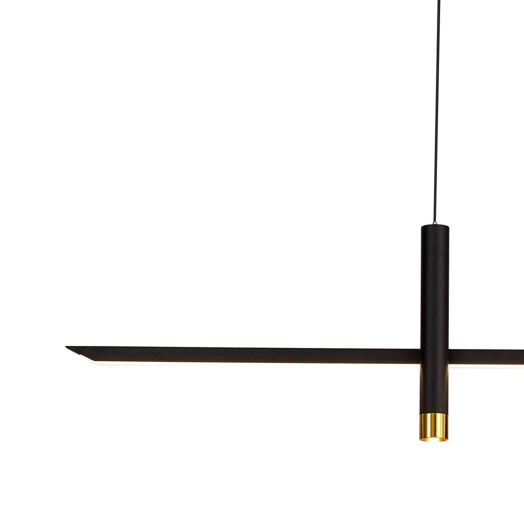 M7981 Esparta Linear Pendant 30W LED Black / Gold