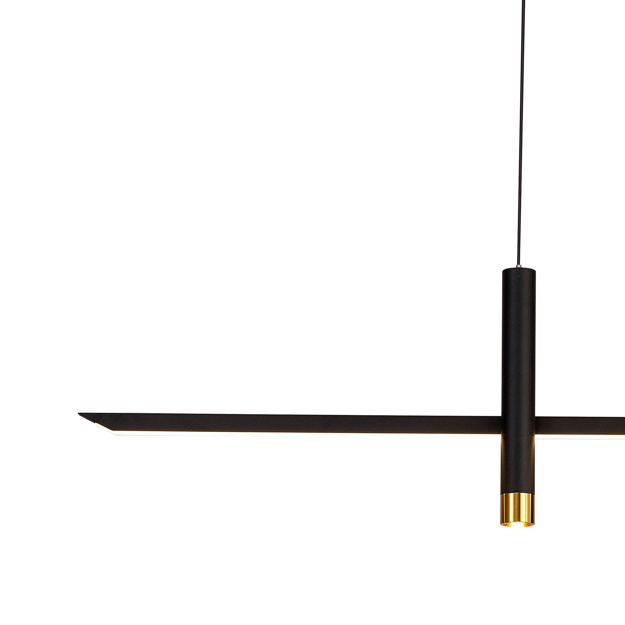M7981 Esparta Linear Pendant 30W LED Black / Gold
