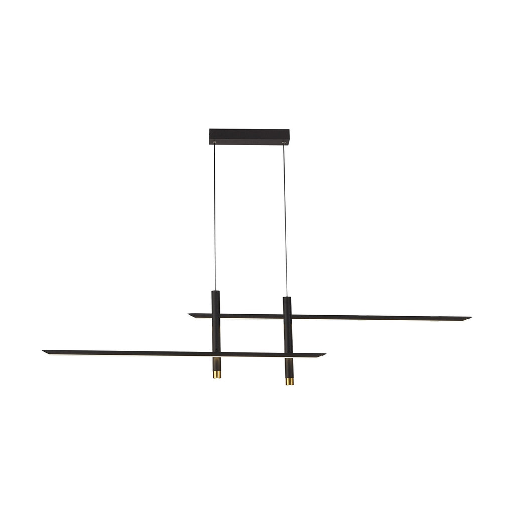 M7983 Esparta Linear Pendant 50W LED Black / Gold
