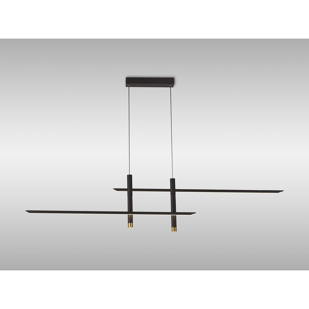 M7983 Esparta Linear Pendant 50W LED Black / Gold