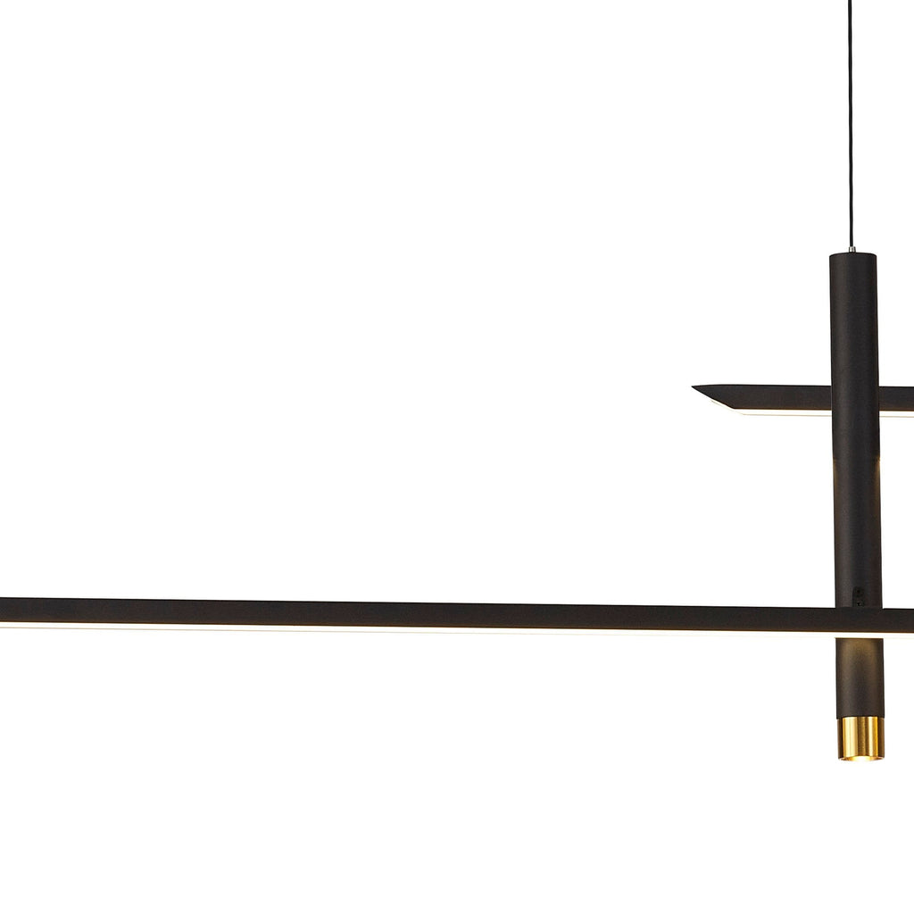 M7983 Esparta Linear Pendant 50W LED Black / Gold