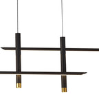 M7983 Esparta Linear Pendant 50W LED Black / Gold