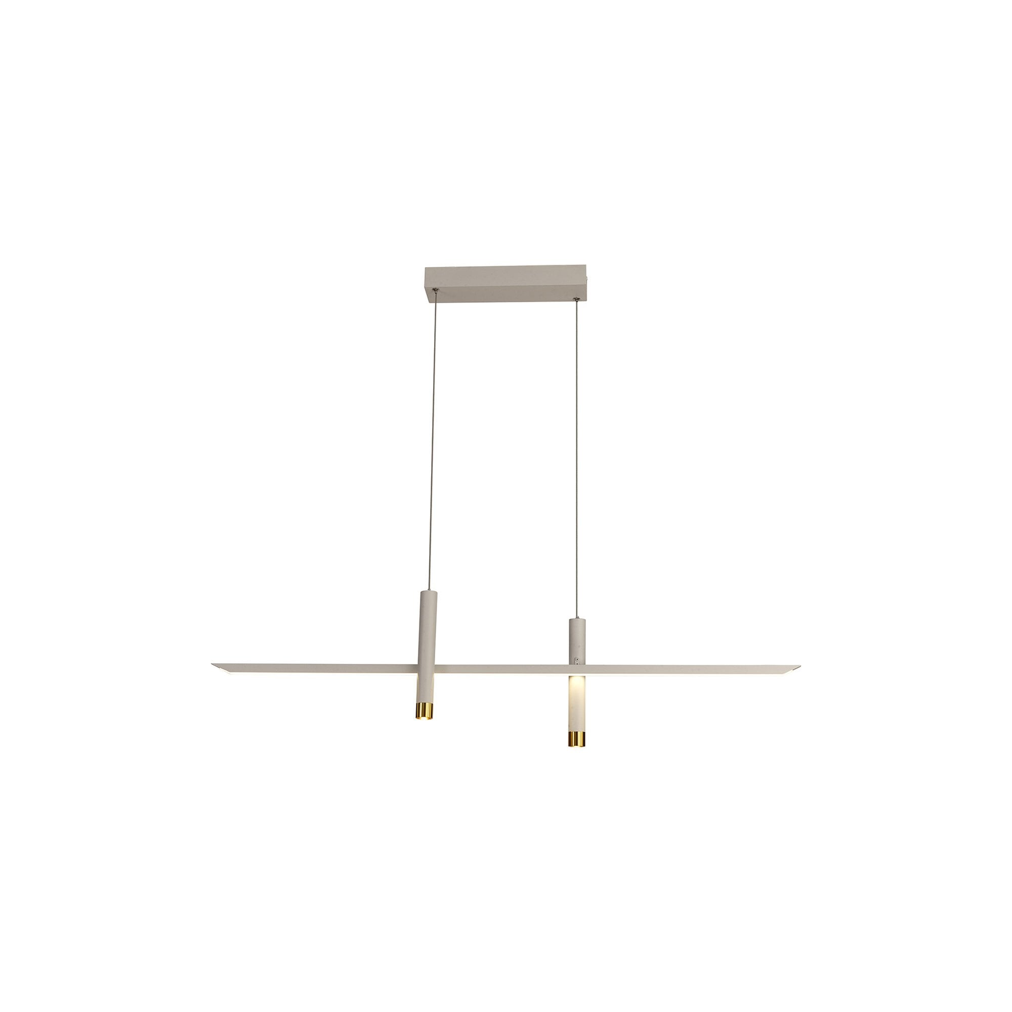 M7980 Esparta Linear Pendant 30W LED White / Gold