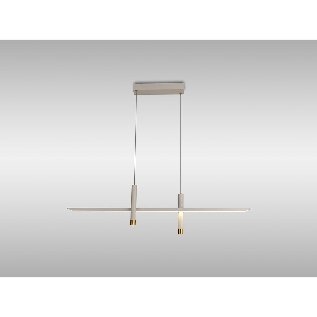M7980 Esparta Linear Pendant 30W LED White / Gold