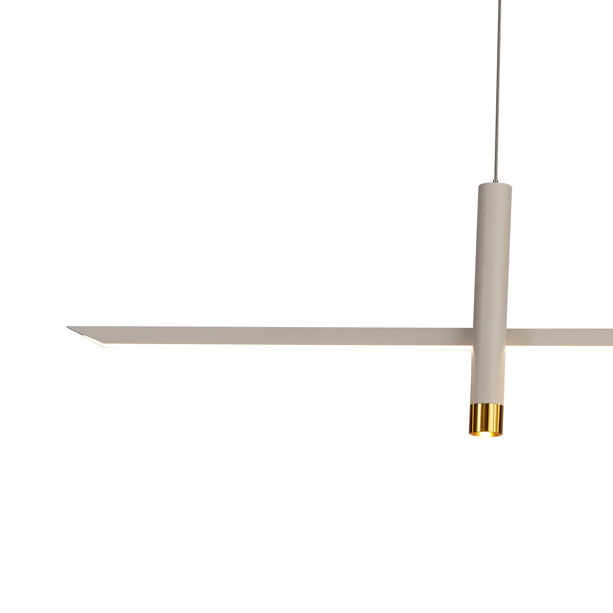 M7980 Esparta Linear Pendant 30W LED White / Gold