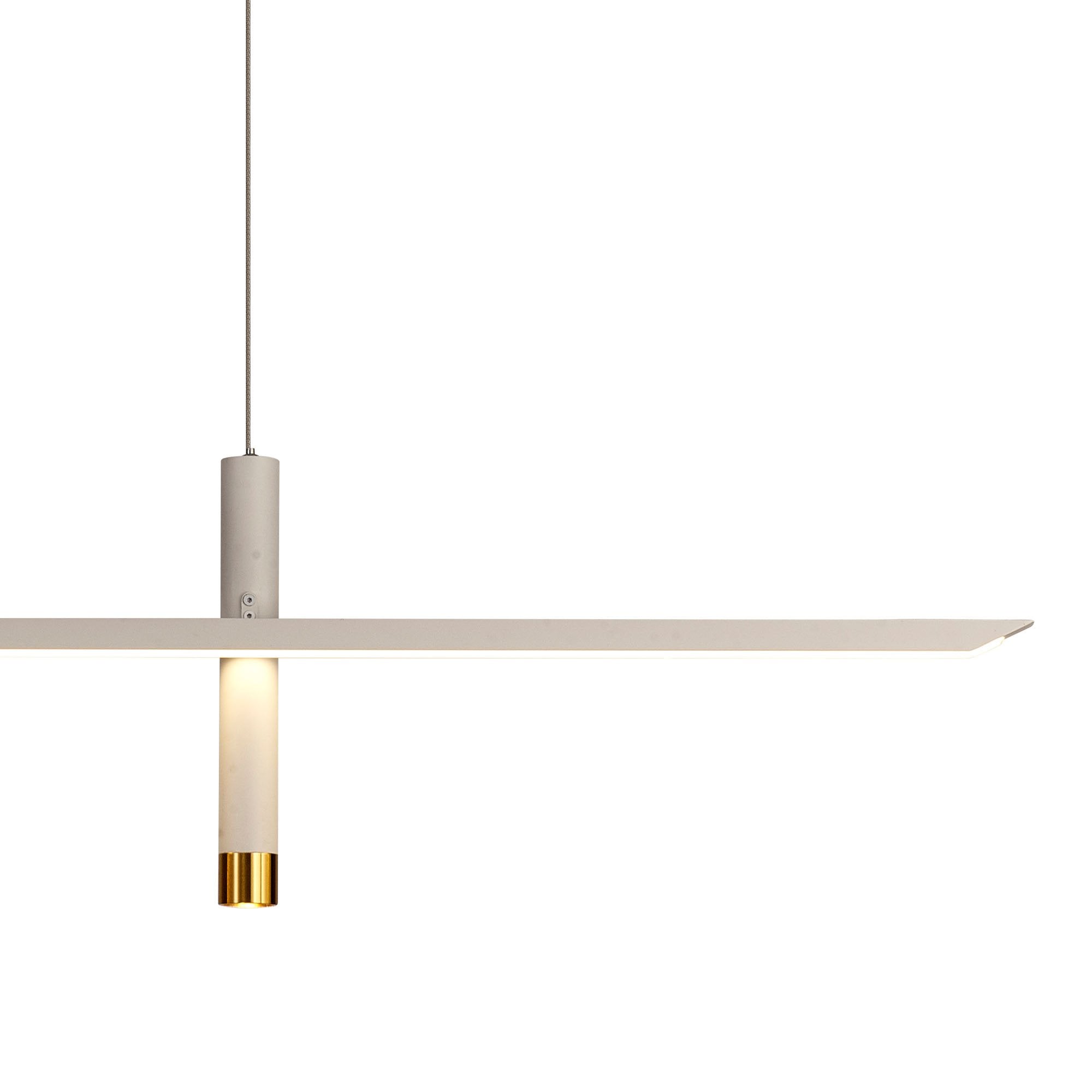 M7980 Esparta Linear Pendant 30W LED White / Gold