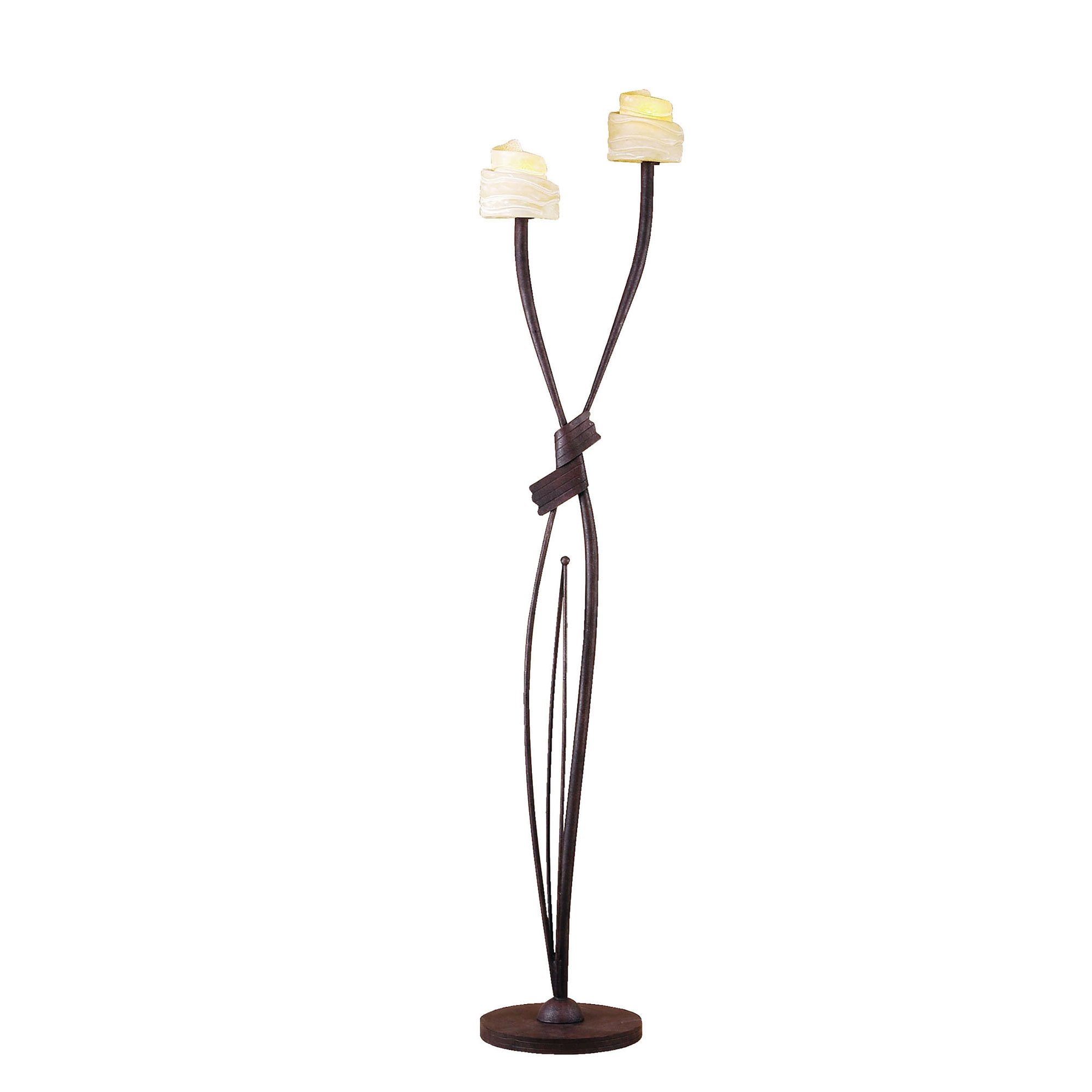 M2726 Estilo Floor Lamp 2 Light E14 Brown/Black Oxide