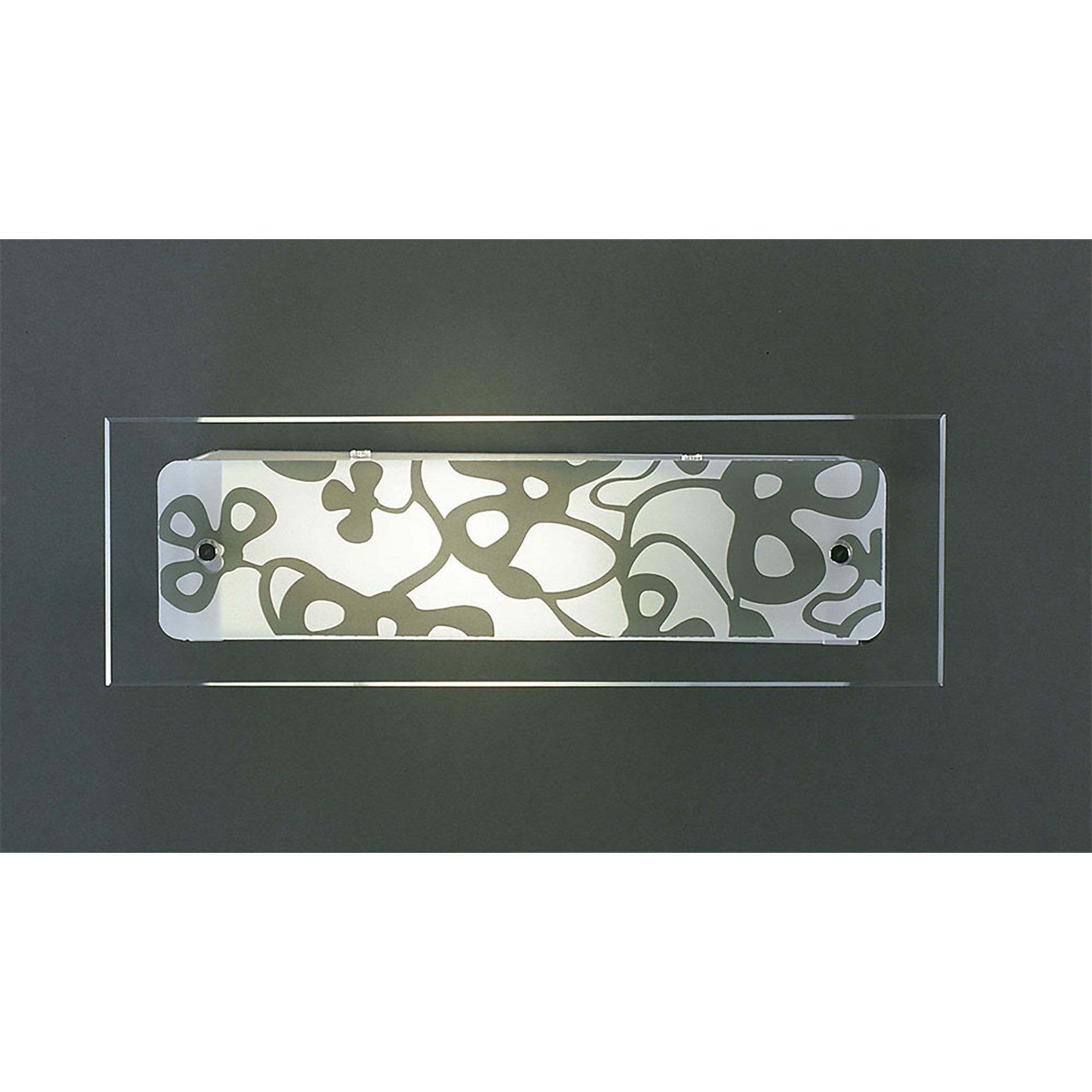 M8499/1 Euphoria Wall Lamp 1 Light Small Bar Polished Chrome/Opal White Glass