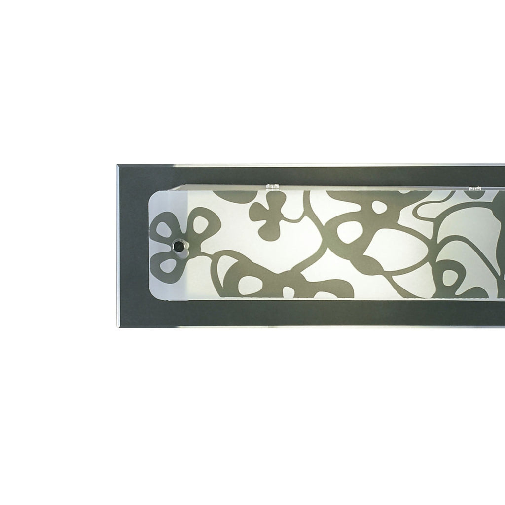 M8499/1 Euphoria Wall Lamp 1 Light Small Bar Polished Chrome/Opal White Glass
