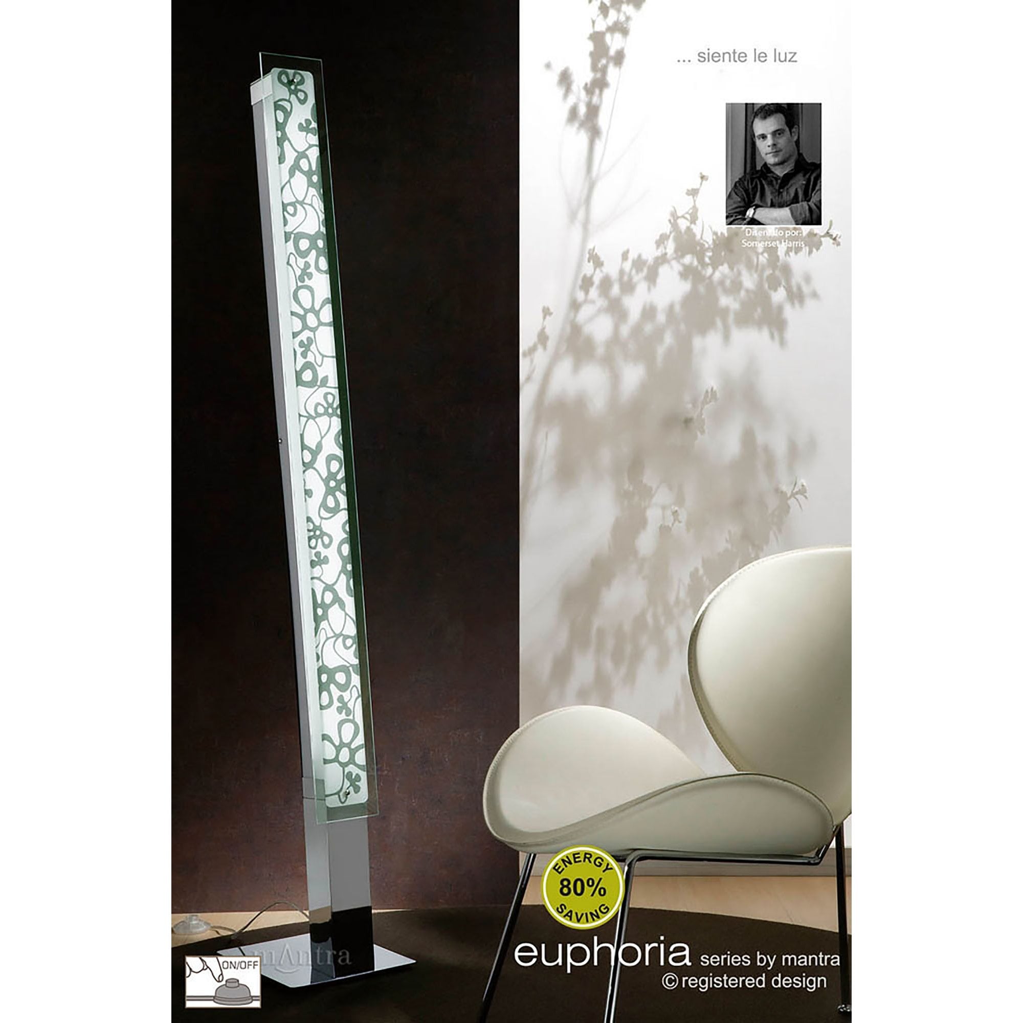 M8492/1 Euphoria Linear Pendant 2 Light T5 Wire Polished Chrome Opal White Glass