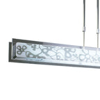 M8491/1 Euphoria Linear Pendant 2 Light T5 Polished Chrome Opal White Glass