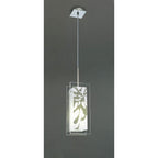 M8504/1 Euphoria Pendant 1 Light Polished Chrome/Opal White Glass