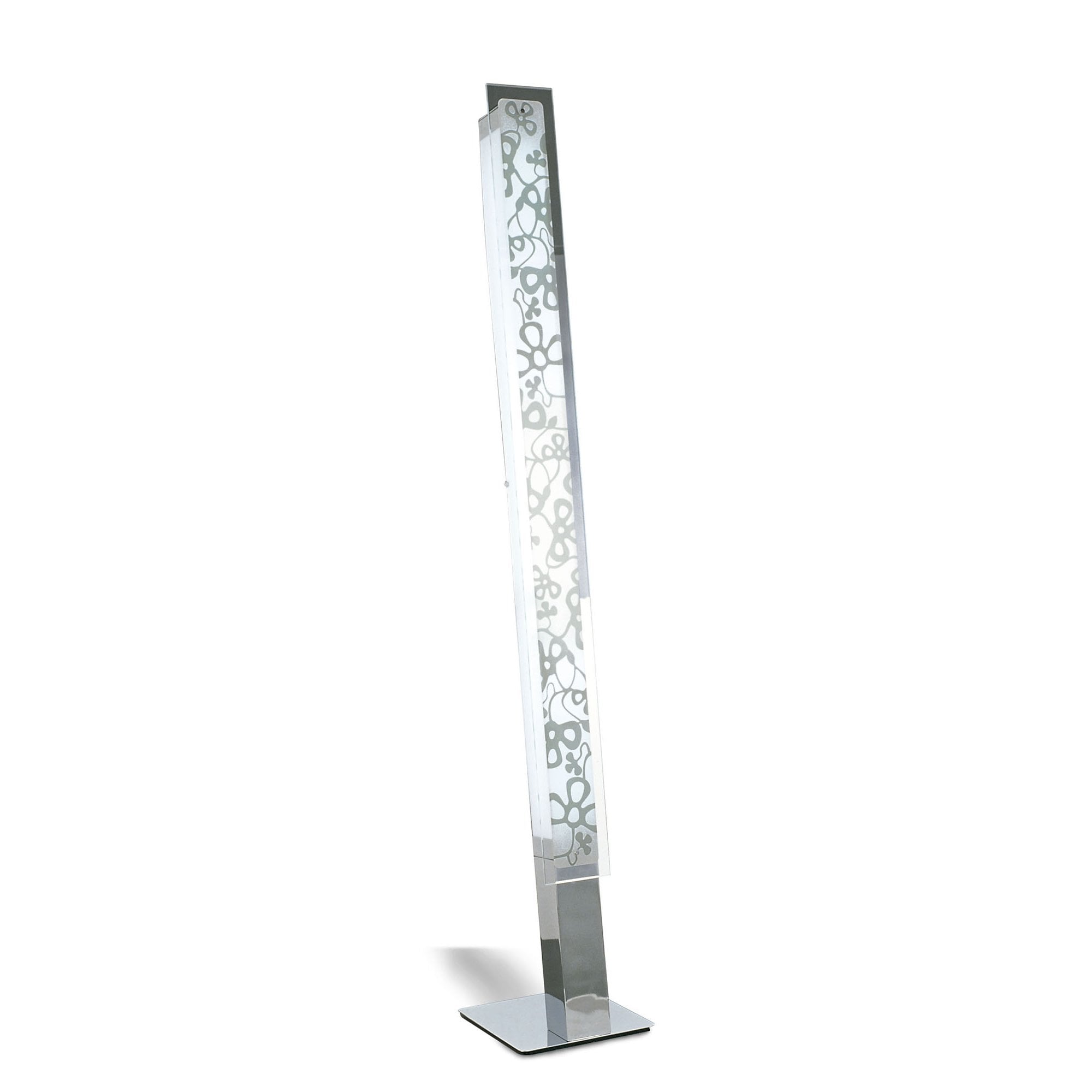 M8501/1 Euphoria Floor Lamp 2 Light T5 Polished Chrome/Opal White Glass