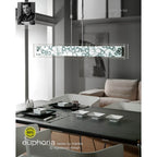 M8501/1 Euphoria Floor Lamp 2 Light T5 Polished Chrome/Opal White Glass