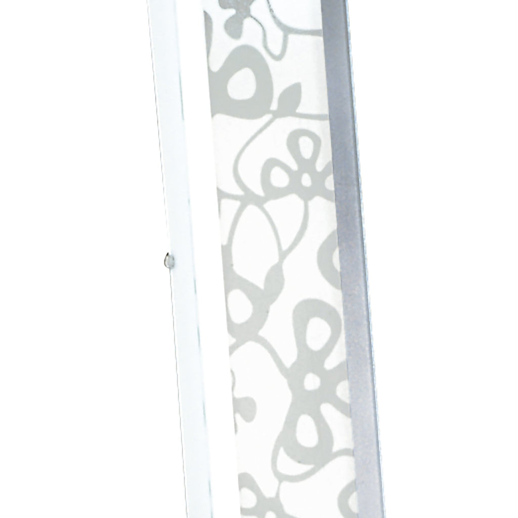 M8501/1 Euphoria Floor Lamp 2 Light T5 Polished Chrome/Opal White Glass
