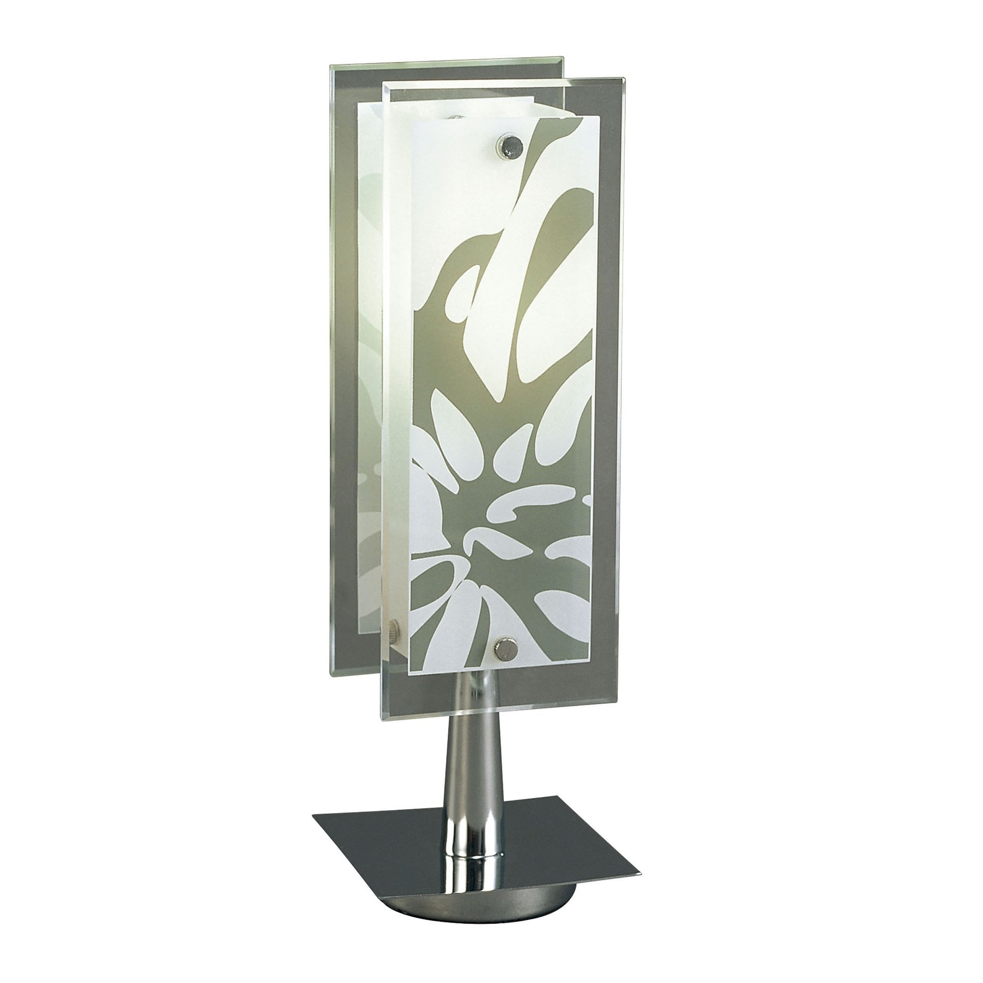 M0511 Euphoria Table Lamp 1 Light E27 Polished Chrome/Opal White Glass