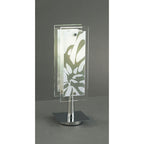 M0511 Euphoria Table Lamp 1 Light E27 Polished Chrome/Opal White Glass