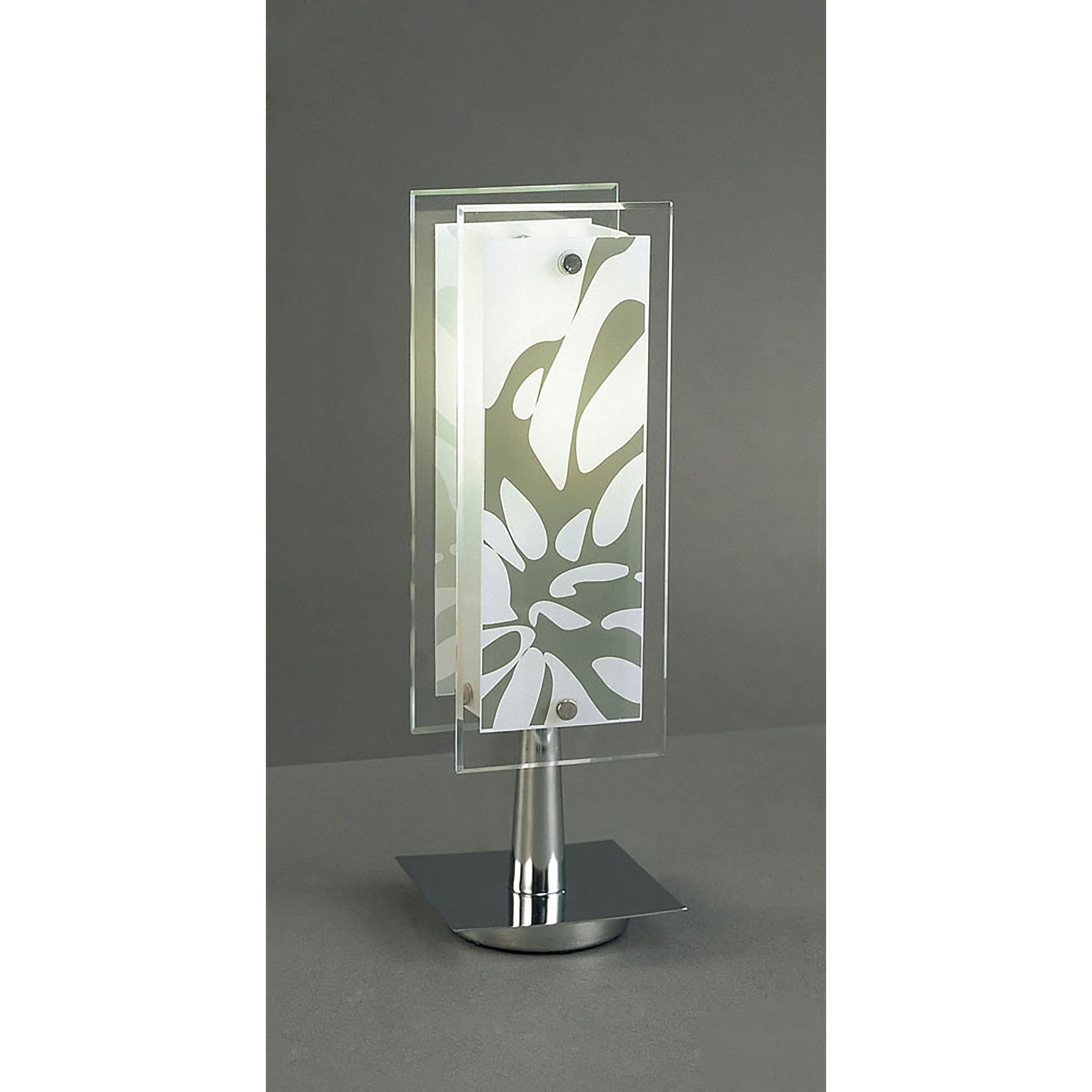 M0511 Euphoria Table Lamp 1 Light E27 Polished Chrome/Opal White Glass