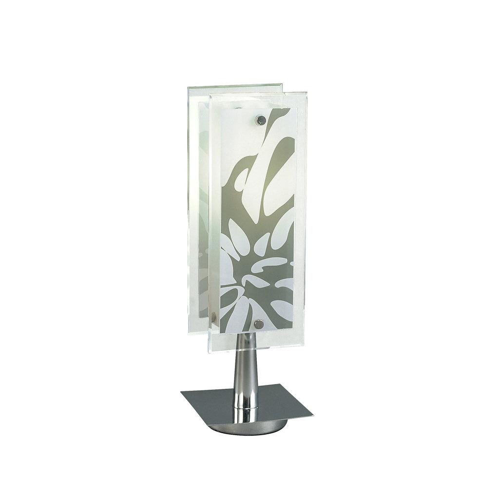 M0511 Euphoria Table Lamp 1 Light E27 Polished Chrome/Opal White Glass