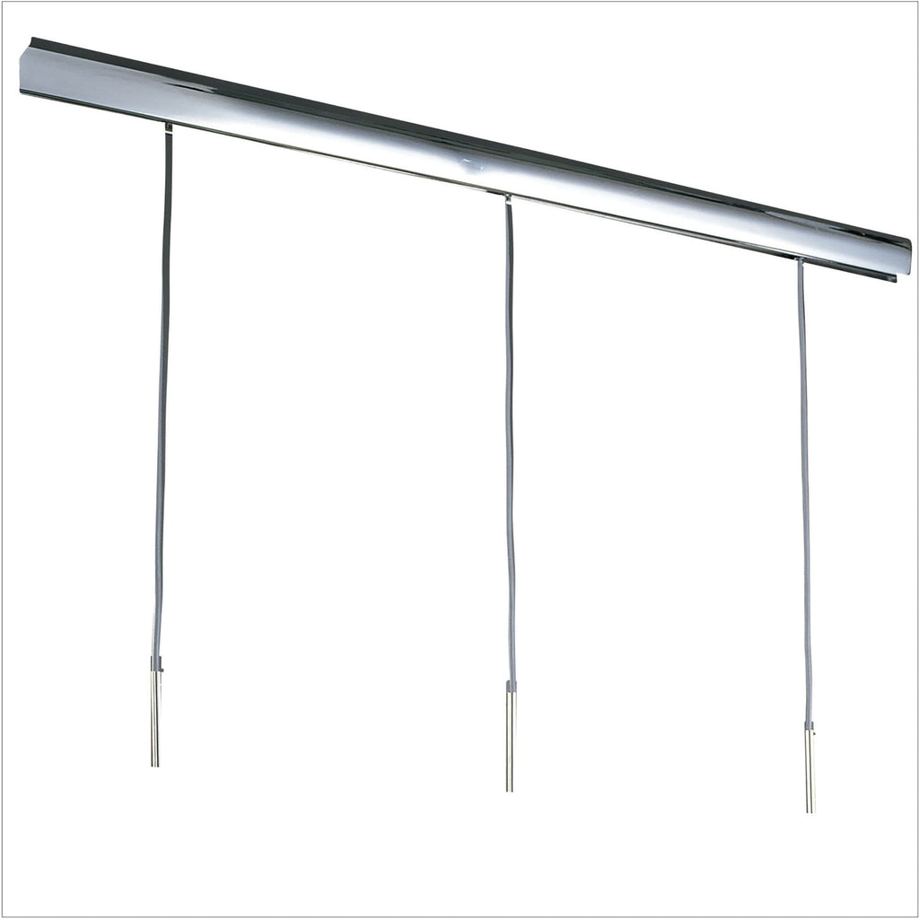 M8505/1 Euphoria Linear Pendant 3 Light Polished Chrome/Opal White Glass