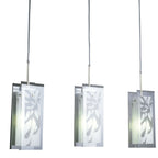 M8505/1 Euphoria Linear Pendant 3 Light Polished Chrome/Opal White Glass
