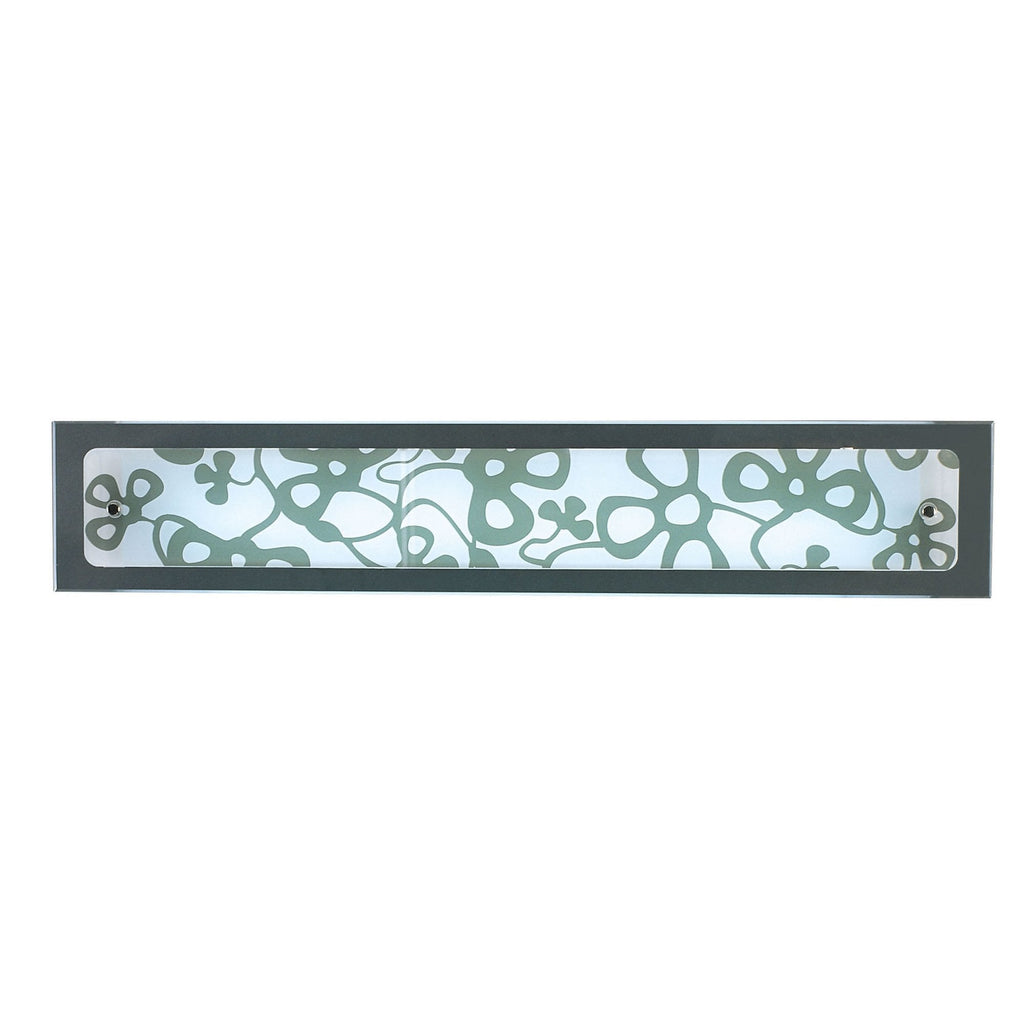 M8497/1 Euphoria Wall Lamp 1 Light T5 Medium Bar Polished Chrome/Opal White Glass