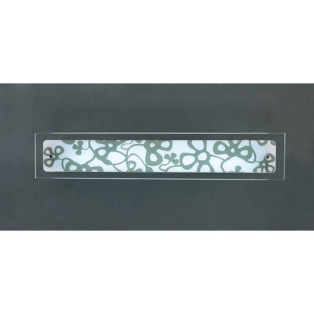 M8497/1 Euphoria Wall Lamp 1 Light T5 Medium Bar Polished Chrome/Opal White Glass