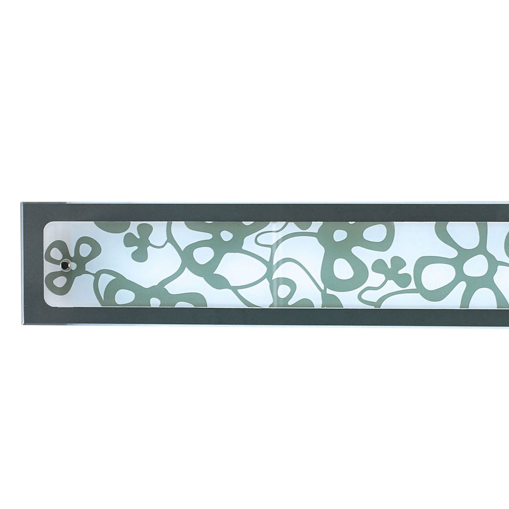 M8497/1 Euphoria Wall Lamp 1 Light T5 Medium Bar Polished Chrome/Opal White Glass