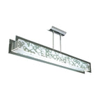 M8495/1 Euphoria Semi Flush 2 Light T5 Polished Chrome Opal White Glass