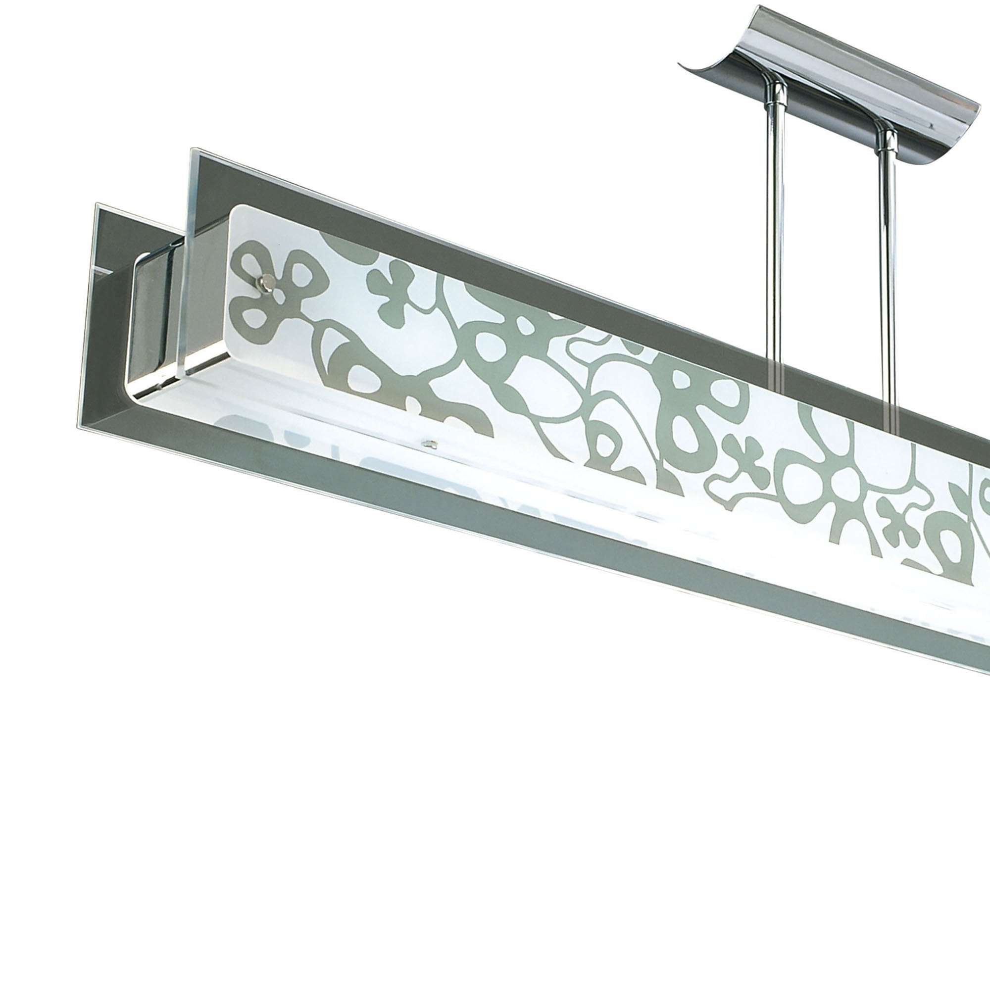 M8495/1 Euphoria Semi Flush 2 Light T5 Polished Chrome Opal White Glass