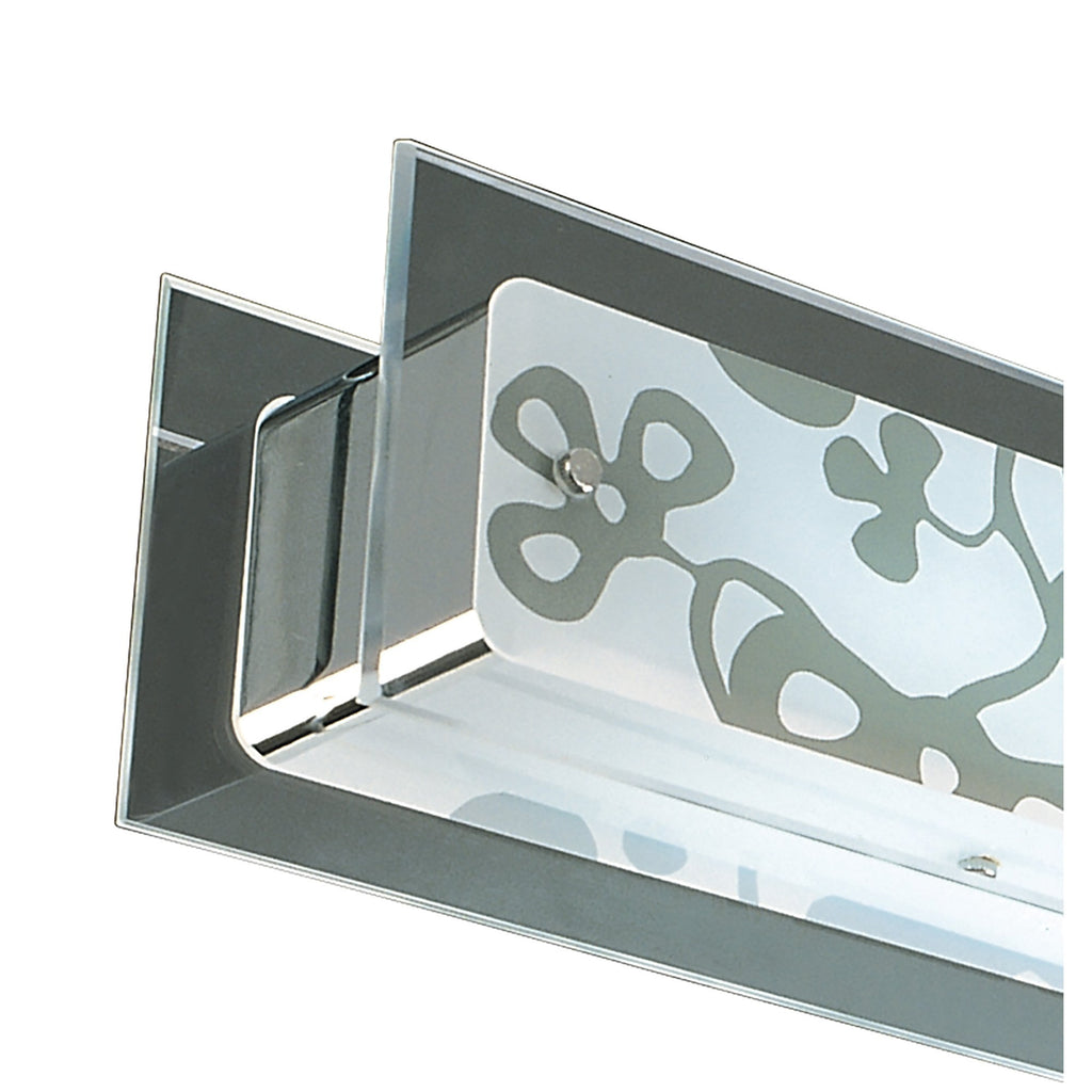 M8495/1 Euphoria Semi Flush 2 Light T5 Polished Chrome Opal White Glass