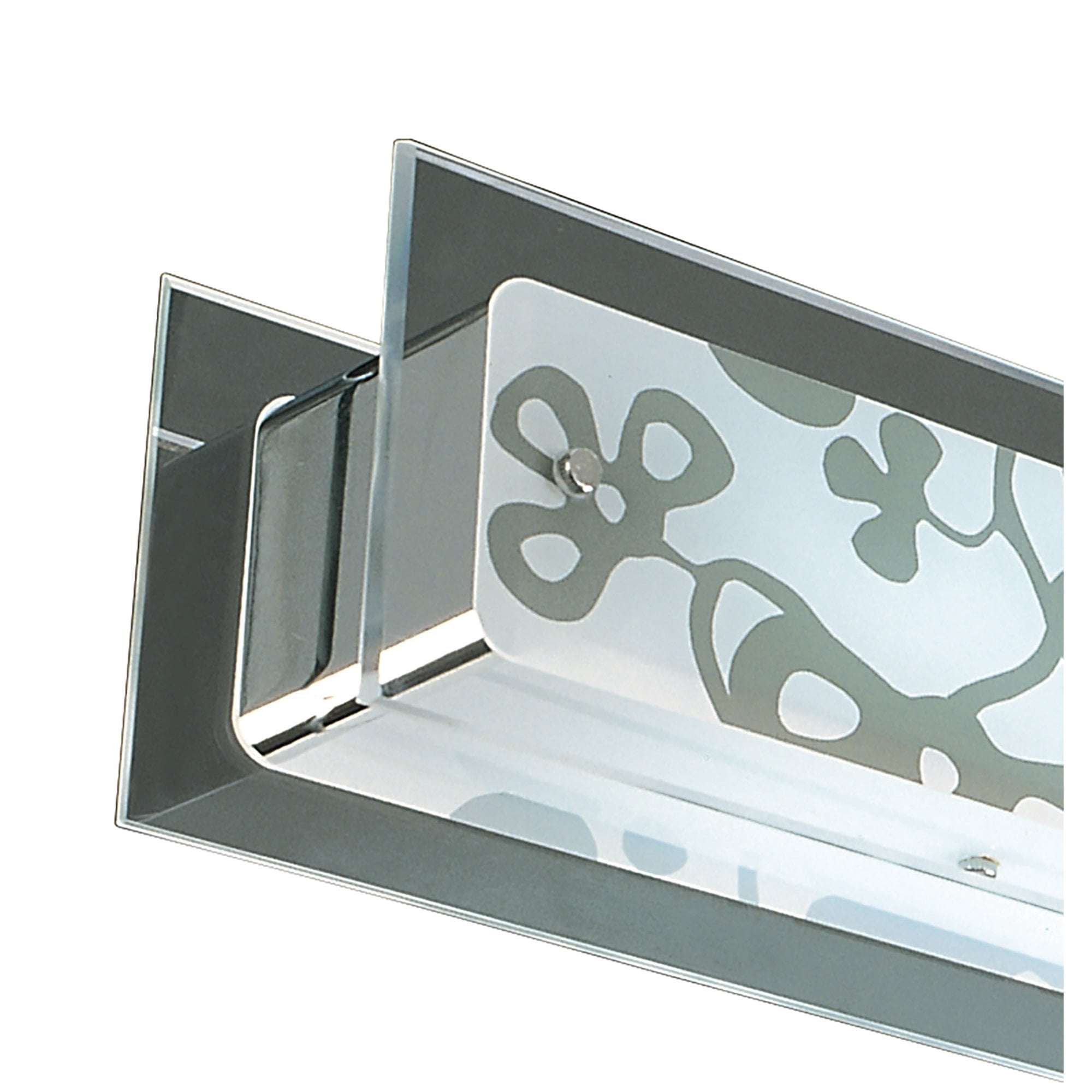 M8495/1 Euphoria Semi Flush 2 Light T5 Polished Chrome Opal White Glass