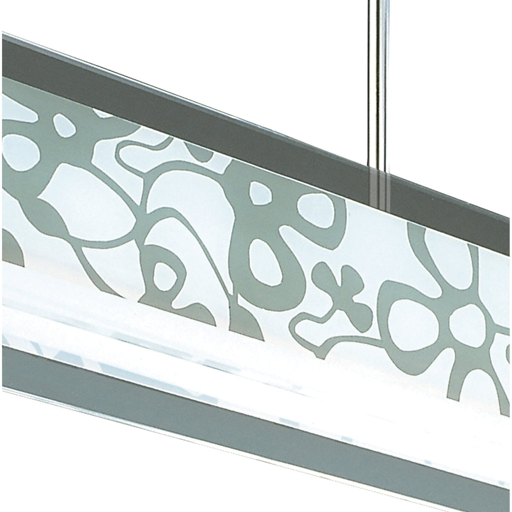M8495/1 Euphoria Semi Flush 2 Light T5 Polished Chrome Opal White Glass