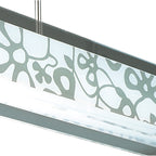 M8495/1 Euphoria Semi Flush 2 Light T5 Polished Chrome Opal White Glass