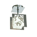 M8508/1 Euphoria Ceiling 1 Light Polished Chrome/Opal White Glass